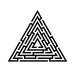 labirinto-do-triângulo-ícone-do-labirinto-conceito-do-negócio-89703285