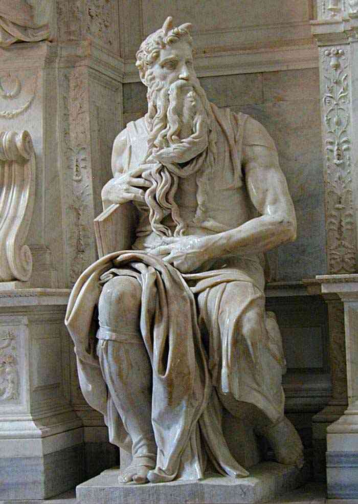 Túmulo do Papa Júlio II: Moisés (escultura - detalhe)
